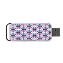 Hackers Town Void Mantis Hexagon Bigender Seven 7 Stripe Pride Flag Portable Usb Flash (two Sides) by WetdryvacsLair