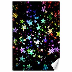 Christmas-star-gloss-lights-light Canvas 12  X 18  by Jancukart