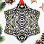 Acid Green Repeats I Snowflake Ornament (Two Sides) Back