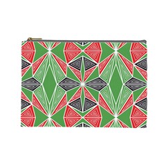 Abstract Pattern Geometric Backgrounds  Cosmetic Bag (large) by Eskimos