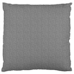 Soot Black and White Handpainted Houndstooth Check Watercolor Pattern Large Flano Cushion Case (Two Sides) Back