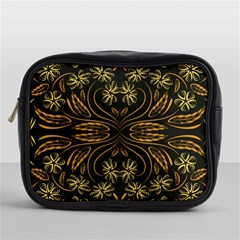 Folk Flowers Print Floral Pattern Ethnic Art Mini Toiletries Bag (one Side) by Eskimos