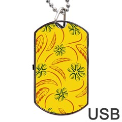 Folk Flowers Print Floral Pattern Ethnic Art Dog Tag Usb Flash (two Sides) by Eskimos