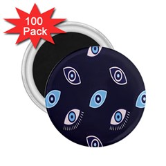 Eyes Evil Eye Blue Pattern Design 2 25  Magnets (100 Pack)  by artworkshop