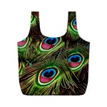 Peacock-feathers-color-plumage Full Print Recycle Bag (M) Front