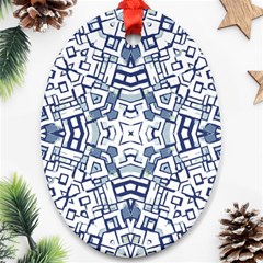 Blue-design Ornament (oval) by nateshop