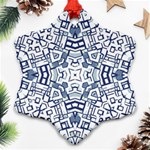 Blue-design Snowflake Ornament (Two Sides) Front