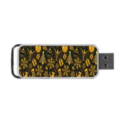 Christmas Gold Portable Usb Flash (two Sides) by nateshop