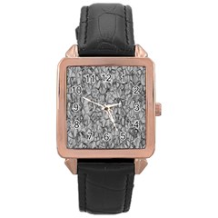 Comb Rose Gold Leather Watch  by nateshop