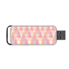 Pattern Triangle Pink Portable Usb Flash (one Side) by nateshop