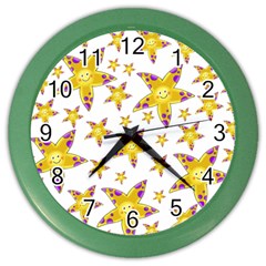 Isolated Transparent Starfish Color Wall Clock by Sapixe