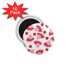 Pink Watermeloon 1 75  Magnets (10 Pack)  by Sapixe