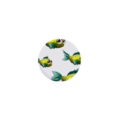 Fish Vector Green 1  Mini Magnets by Sapixe