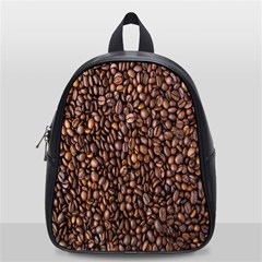 Coffee Beans Food Texture School Bag (small) by artworkshop