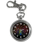 Beautiful Peacock Feather Key Chain Watches Front