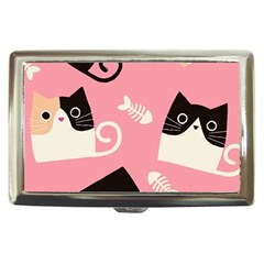 Cat Pattern Backgroundpet Cigarette Money Case by Amaryn4rt