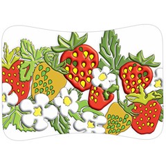 Strawberries Berry Strawberry Leaves Velour Seat Head Rest Cushion by Wegoenart