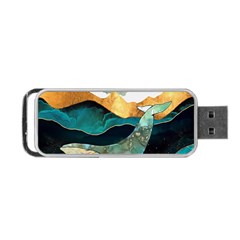 Ocean Whale Painting Sea Undersea Portable Usb Flash (two Sides) by Wegoenart