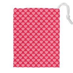 Valentine Lobe Hearts Background Seamless Tile Drawstring Pouch (4xl) by Wegoenart