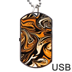 Illustration Abstract Pattern Modern Art Design Fantasy Surreal Dog Tag Usb Flash (one Side) by Wegoenart