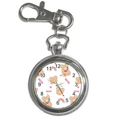 Illustrations Bear Cartoon Background Pattern Key Chain Watches by Sudhe