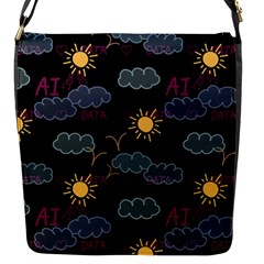 Illustration Cloud Computing Pattern Flap Closure Messenger Bag (s) by Wegoenart