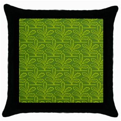 Oak Tree Nature Ongoing Pattern Throw Pillow Case (black) by Mariart