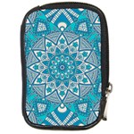 Mandala Blue Compact Camera Leather Case Front