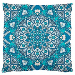 Mandala Blue Large Cushion Case (two Sides) by zappwaits