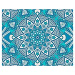 Mandala Blue Double Sided Flano Blanket (Medium)  60 x50  Blanket Back