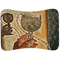 A Little Glass Of White Wine - Italian Drinks Velour Seat Head Rest Cushion by ConteMonfrey