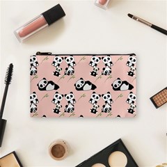 Pattern Panda Bear Cosmetic Bag (small) by danenraven