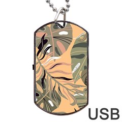 Leaves Monstera Picture Print Pattern Dog Tag Usb Flash (one Side) by Ravend