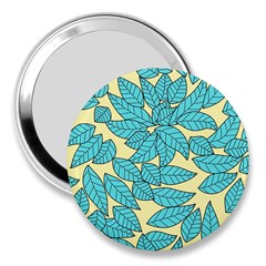 Illustration Sheets Dry Leaves Print Pattern 3  Handbag Mirrors by Ravend