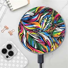 Tropical Monstera Pattern Leaf Wireless Charger by Ravend