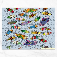 Fish Ocean Sea Water Diving Blue Nature Rectangular Jigsaw Puzzl by Ravend