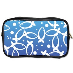 Blue Fish Water Aquarium Toiletries Bag (two Sides) by danenraven