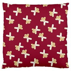 Gold Gingerbread Man Burgundy Standard Flano Cushion Case (two Sides) by TetiBright