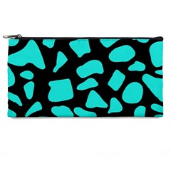 Cow Background Neon Blue Black Pencil Case by ConteMonfreyShop