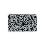 Leopard print gray theme Cosmetic Bag (Small) Front