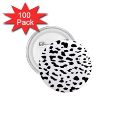 Leopard Print Jaguar Dots Black And White 1 75  Button (100 Pack)  by ConteMonfreyShop