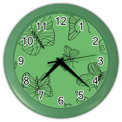 Green Nature Pattern Color Wall Clock by Wegoenart