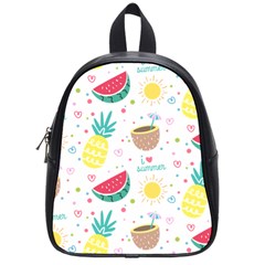 Pineapple And Watermelon Summer Fruit School Bag (small) by Jancukart