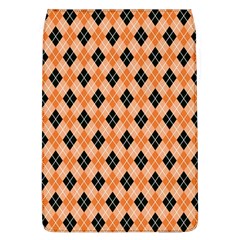 Halloween Inspired Black Orange Diagonal Plaids Removable Flap Cover (l) by ConteMonfrey