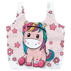 Cartoon Unicorn Fantasy Full Print Recycle Bag (xl) by Jancukart