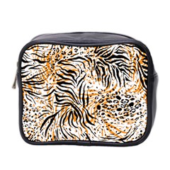 Tiger Pattern Background Mini Toiletries Bag (two Sides) by danenraven