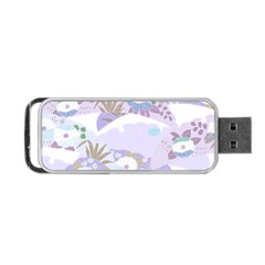 Purple Japanese Pattern Texture Violet Textile Portable Usb Flash (one Side) by danenraven