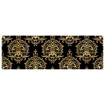 Black And Cream Ornament Damask Vintage Banner and Sign 9  x 3  Front