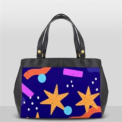 Star Abstract Pattern Wallpaper Oversize Office Handbag (2 Sides) by Wegoenart