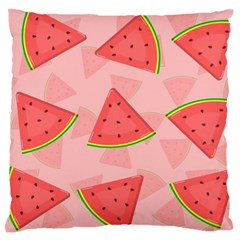 Background Watermelon Pattern Fruit Large Cushion Case (one Side) by Wegoenart